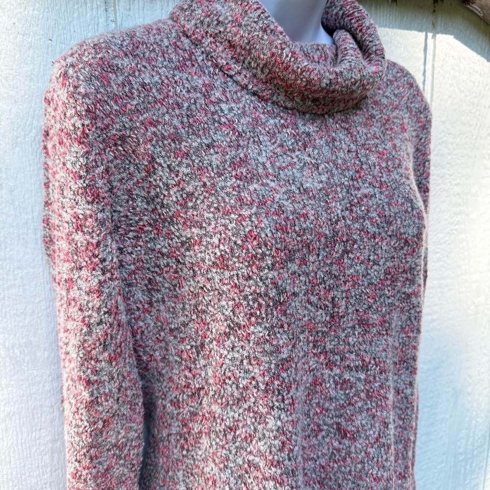 Sigrid Olsen Sport Women’s Pink Knit Pullover Cowl Neck Long Sleeve Sweater M - Picture 2 of 7